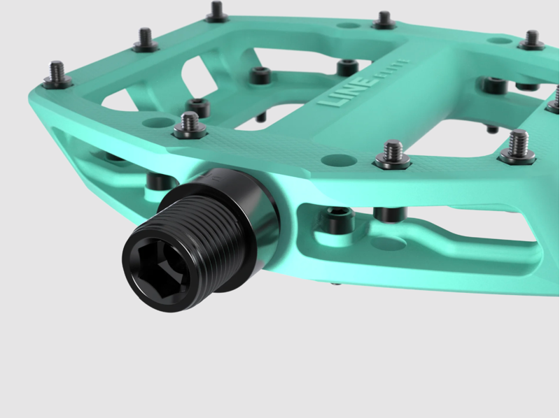 Trek Line Elite Flat Pedal Set in Miami Green-2